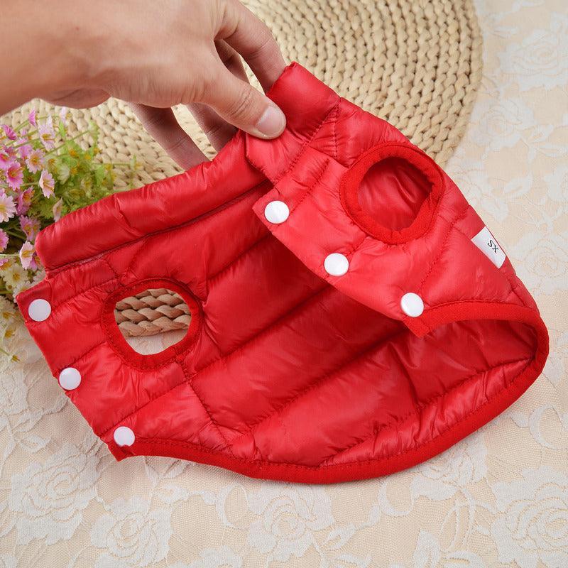 Abrigo para perro o gato invierno. Impermeable. Con botones.