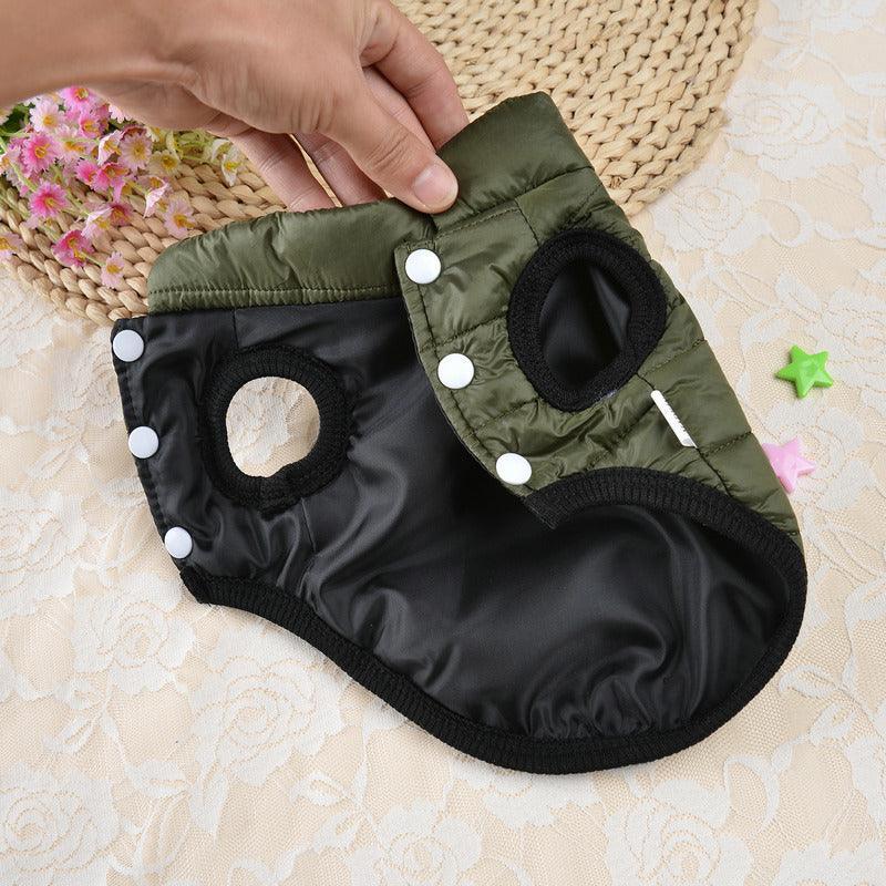 Abrigo para perro o gato invierno. Impermeable. Con botones.