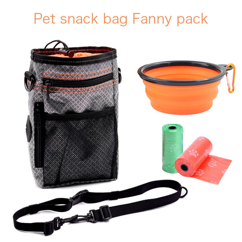Portable Dog Training Bag Multi-function Treat Snack Pocket Pet Dog Outdoor Poop Bag Feed Storage Pouch Food Reward Waist Bags