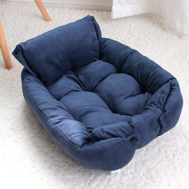 Cama Multifuncional para Perros 3 EN 1 – Cama/Manta/Sofá para Perros y Gatos, Nido Cálido de Invierno para Cachorros y Gatitos, Cojín Suave para Mascotas